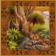 Салфетка для декупажа ! Поштучно 1/5 ! 33*33см №477, Зоо коллекция. Пантера