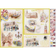 Декупажна карта 50*70см с металич ефектом 99242 Венеція