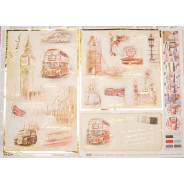 Декупажна карта 50*70см с металич ефектом 99243 Лондон