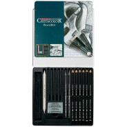 Олівці чорнографітні прості Cretacolor набір 20предм в метал кор BLACK BOX 40030