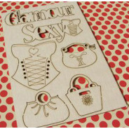 Висічка з білого картону Albinos Sexy 5шт. (от2,5*2.5см до 5*5.5см) АЛБ-000280