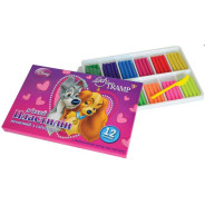 Пластилін 12кол. 1 Вересня 240гр Мягкий неон-глит со стек 540281