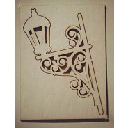 Висічка з білого картону Albinos Ліхтар №4 7*10см АЛБ-000309