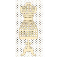 Висічка з білого картону Albinos Манекен ажурний №4 18,5см АЛБ-000200