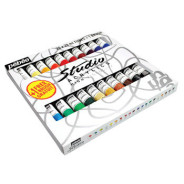 Акрил фарби Pebeo Studio набір 20кол. по 20мл + пензель P-833421