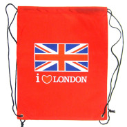 Сумка для взуття ЛИДЕР 34*42см I love London cиня/червона 420L