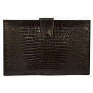 Визитница кожаная Canpellini на 60 визиток 126-6 Лазер черный