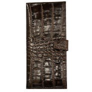 Визитница кожаная Canpellini на 80 визиток 500-12 Кроко коричневый крупный