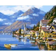 Картина по номер. на холсті 40*50см Бебилон Турбо VP218 Альпійська деревня