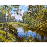 Картина по номер. на холсті 40*50см Бебилон Турбо VP401 Тиха річка