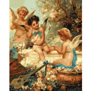Картина по номер. на холсті 40*50см Бебилон Турбо VP429 Купідони