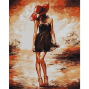 Картина по номер. на холсті 40*50см Бебилон Турбо VP514 Чорна сукня