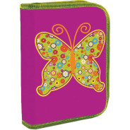 Пенал 1М 1 Вересня 'Butterfly' з 2 отворотами б/н 531161