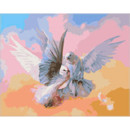 Картина по номер. на холсті 40*50см Бебилон Турбо SW007 Голуби, аналог G289