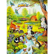 Картина по номер. на холсті 40*50см Бебилон Турбо VP628 Игривые котята