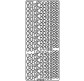 Наклейка скрапбукинг URSUS 10*23см Орнамент-прим.цветоч, Срібло UR-5911 00 38