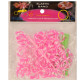 Гумки для плетіння Rainbow Loom 200шт. зебра Рожево-білі  1338 +рогатка +гачок