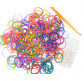 Гумки для плетіння Rainbow Loom 200шт. ароматизовані (ваніль), однотонные микс Асорті 1217 +крючок