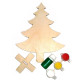 Заготовка для декорування АТЛАС Новорічна прикраса 'Ялинка' (фанера) 13,5х17см Н-0007