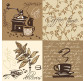 Салфетка для декупажа ! Поштучно 1/20 ! 33*33см №03501 Coffe time-1