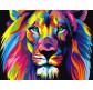 Картина по номер. на холсті 30*40см Бебилон Турбо VK001 Райдужний лев
