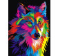 Картина по номер. на холсті 30*40см Бебилон Турбо VK004 Райдужний вовк