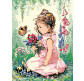 Картина по номер. на холсті 30*40см Бебилон Турбо VK134 Дівчина та метелик