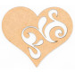 Заготовка для декорування !ПОШТУЧНО 1/2! Rosa Talent (МДФ) Серце-12 10*10см 4801474