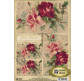 Декупажная карта-бумага 21*29,7см Vintage Design 40г/м Красные розы S104