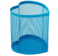 Стакан для ручок Optima 85x85х100мм метал. сітка серце. блакитна O36320-11