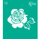Трафарет самокл багаторазов 9*10см ROSA Talent №13 серія 'Квіти' 3625113