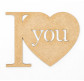 Заготовки для декорування набір Rosa Talent (МДФ) напис I love you 13,5*10см 287009