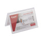 Табличка інформаційна двостороння 89*53мм прозора Axent 4537