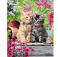 Картина по номер. на холсті 40*50см Бебилон Турбо VP809 Котята в саду