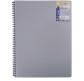 Зошит спіраль А4 80арк пласт обкл BUROMAX Classic Сірий 2446-009