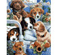 Картина по номер. на холсті 40*50см Mariposa Q1760 Милые щенки