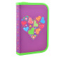 Пенал 1М 1 Вересня Yes Smart Hearts purple з 2 отворотами б/н 531683