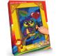 Розмальовка по номерам глітером DankoToys DT БМ-02-02 20*30см Сова
