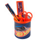 Стакан для ручок Kite мод 205 з 4 предметами Hot Wheels HW19-205