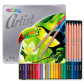 Олівці кольорові 24кол. Colorino Artist premium в мет коробці 83263