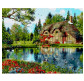 Картина по номер. на холсті 40*50см Mariposa Q2201 Пруд с лебедями