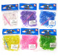 Гумки для плетіння Rainbow Loom 200шт. полупрозорі Колір асорті +гачок RB-200-4/5