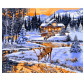 Картина по номер. на холсті 40*50см Бебилон Турбо VP1203 Зимний вечер у реки