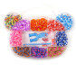 Гумки для плетіння Tukzar Rainbow Loom 720шт. зебра Асорті мікс +гачок AN-27