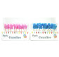 Свічки-набір для торта Party Candles Буквы 'HAPPY BIRTHDAY' з глітером, блакитні та рожеві 031116