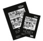 Блокнот для ескізів скетчбук А4 21*29,7см 50арк чорний папір 80г/м2 Трек на спіралі 031268