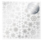Ацетатний лист 30,5*30,5см Фабрика Декору з фальгуванням FDFMA-1-032 Silver Snowflakes