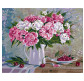 Картина  по номер. на холсті 40*50см Идейка КН2061 Півонії і вишні 2