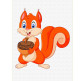Картина по номер. на холсті 30*40см Никитошка MEX6421 Білочка з жолудем