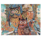 Картина по номер. на холсті 40*50см з элементами мозаїки Никитошка GZS1003 Кольорові сови